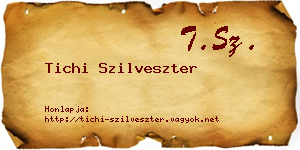 Tichi Szilveszter névjegykártya